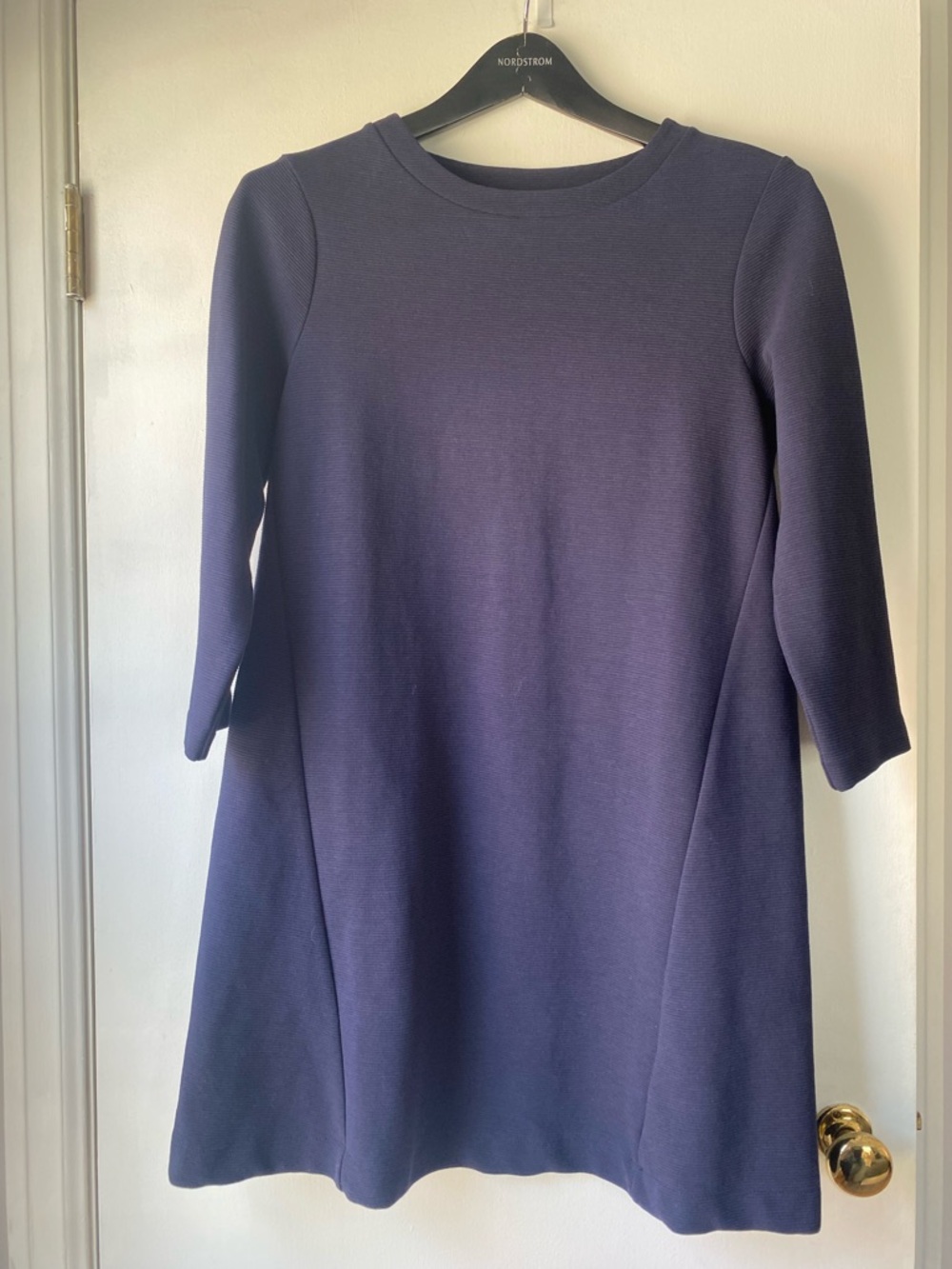 Boden Navy Long-Sleeve A-Line Dress